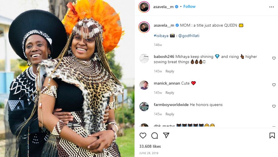 Asavela and her mother