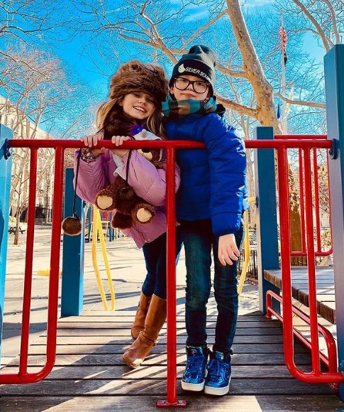 Audrey and her brother
