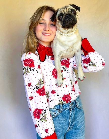 Audrey and her pet dog