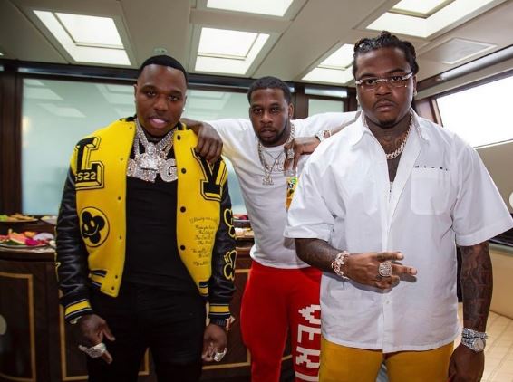 Bandman with his fellow rappers