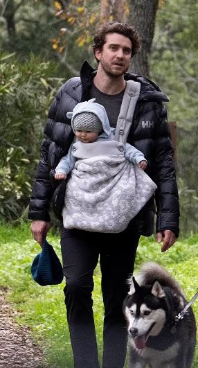 Billy Evans with his son