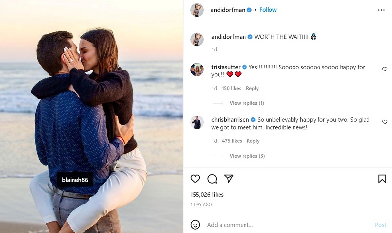 Blaine Hart got engaged to Andi Dorfman
