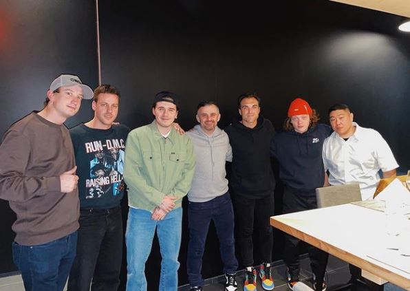 Brad with his friends
