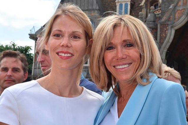 Brigitte Macron and her daughter