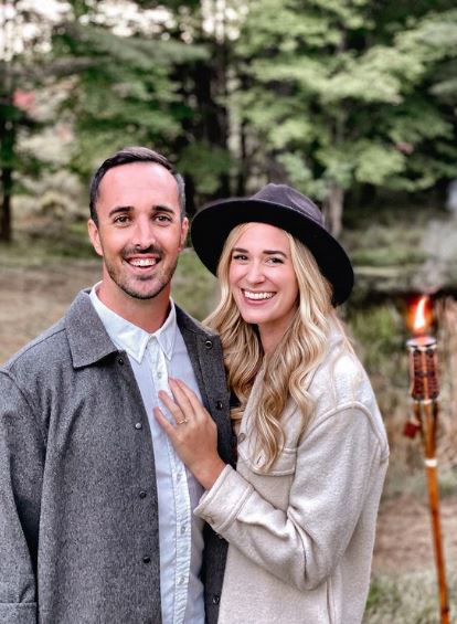 Bristow with her boyfriend Dustin Keating