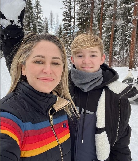 Brooke Williamson with her son Hudson Roberts