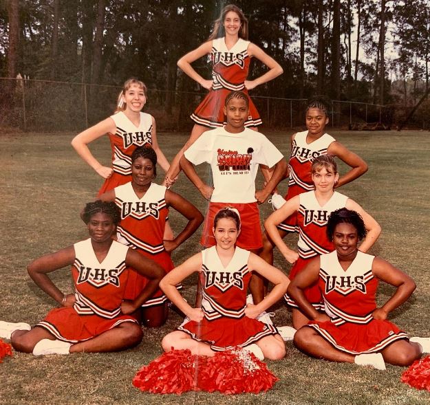 Brooks with her school friends
