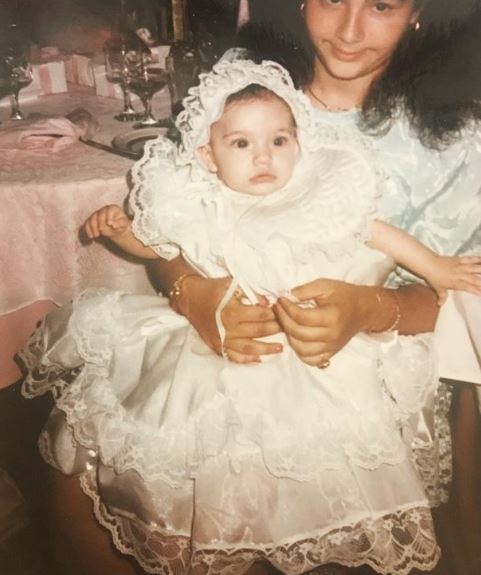 Christina's old photo with her mother