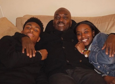 Clifton Powell Jr. with his dad Clifton Powell and sister May Powell