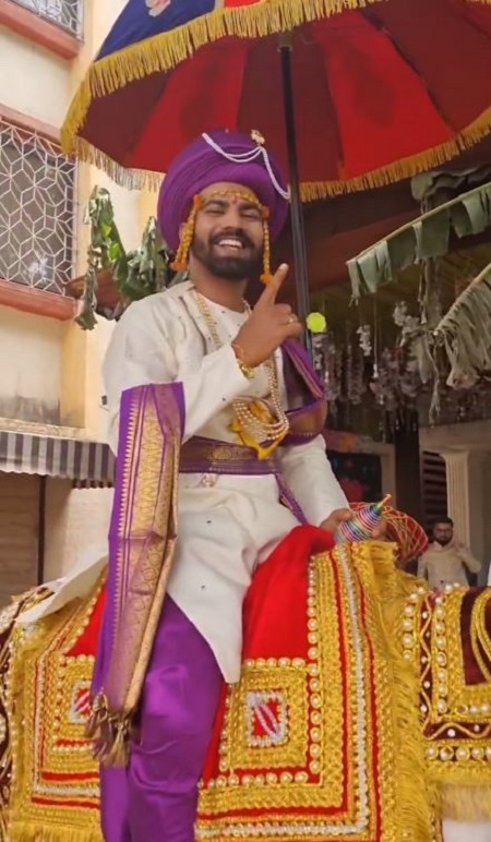 Dhawal on the day of his marriage