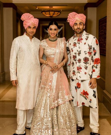 Gaurav Gupta with his brother Gautam Gupta and sister-in-law Smriti Khanna