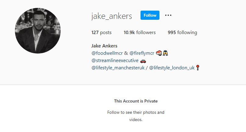 Jake Ankers Instagram account