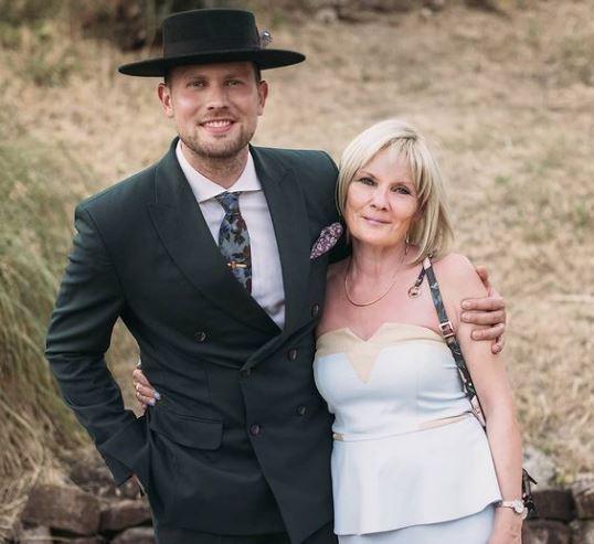 Jauch with his mother Karin Jauch