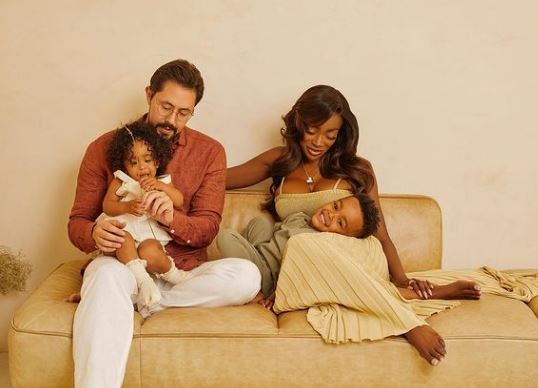Jeff Lazkani with his wife and kids