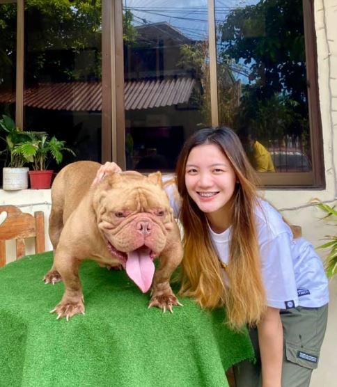 Joyce and her pet dog