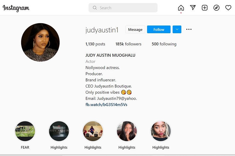 Judy Austin has 185k followers on Instagram