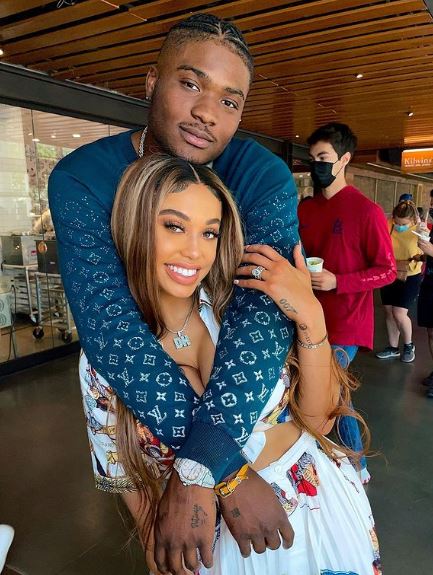 Kalabrya with her husband Dwayne Haskins