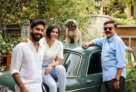 Kalyani Priyadarshan with her father and brother