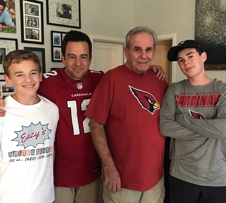 Kent Dana with his son and two grandson
