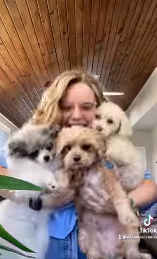 Leah Marlene has 3 pet dogs
