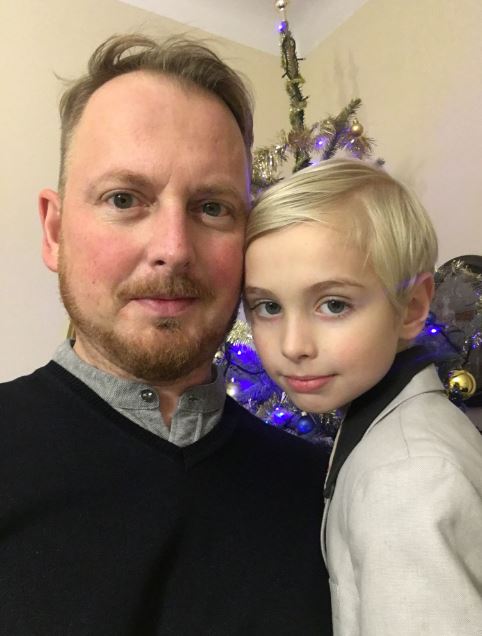 Łukasz and his son