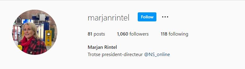 Marjan Rintel's Instagram profile