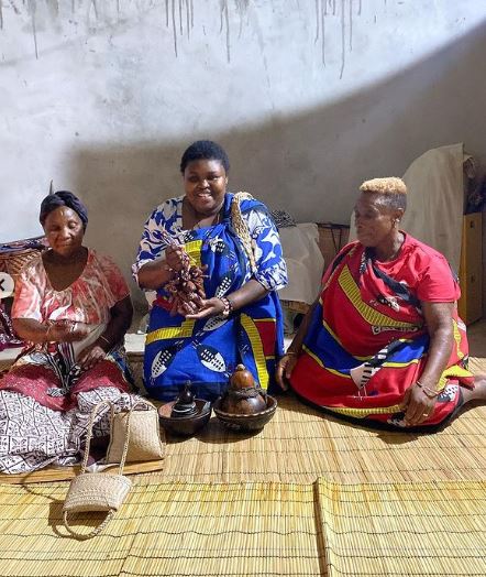 Maweni with her grandparents
