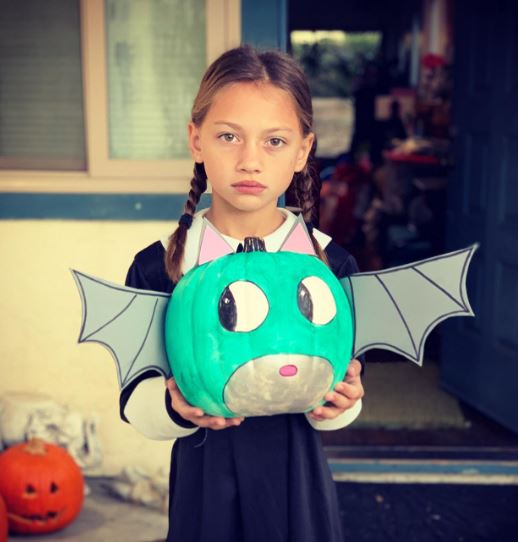 Maya Le Clark celebrates Halloween