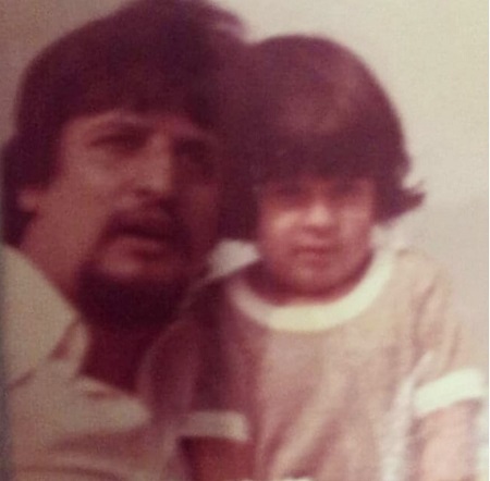 Michel Faro Do Prado with his father