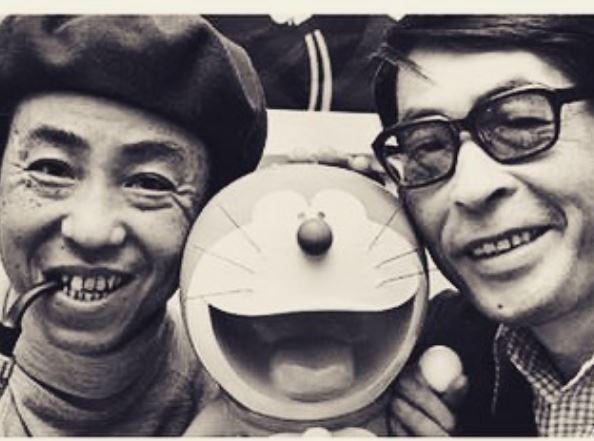 Motoo Abiko with Fujimoto Hiroshi
