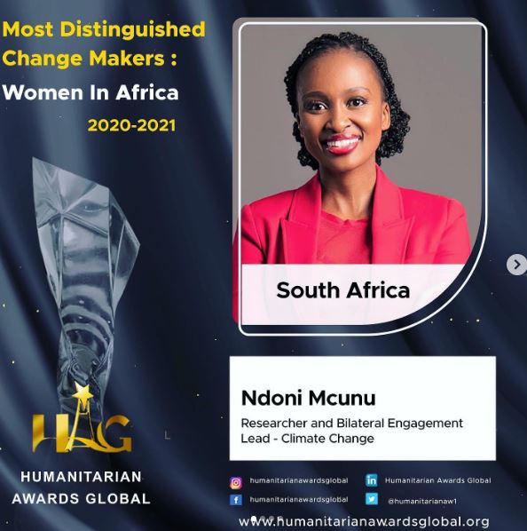 Ndoni Mcunu awards