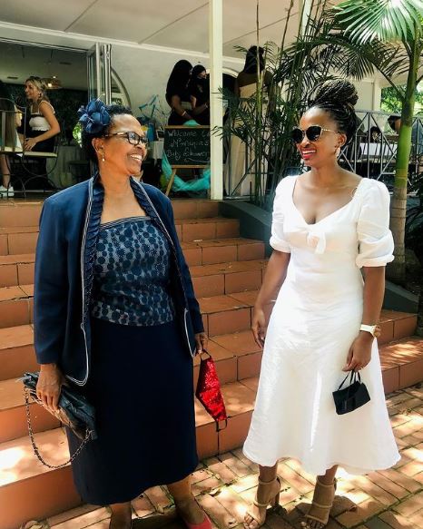 Ndoni with her mother Busi Mcunu