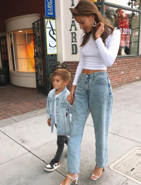 Nicole Poturalski with her son