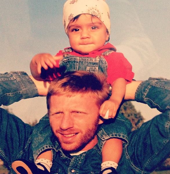 Noah Becker childhood image with his dad