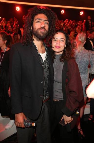 Noah Becker with his girlfriend