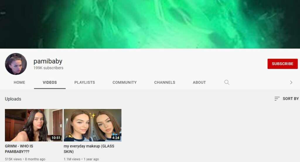 Pamibaby YouTube channel