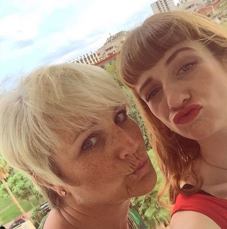 Phoebe Frances Brown with her mother