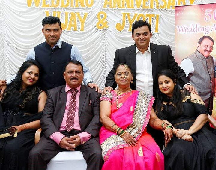 Pravin Tambe with his mother father and brother