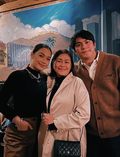 Rambo with his mother Marilen Roa Nuñez and partner Maja Salvador