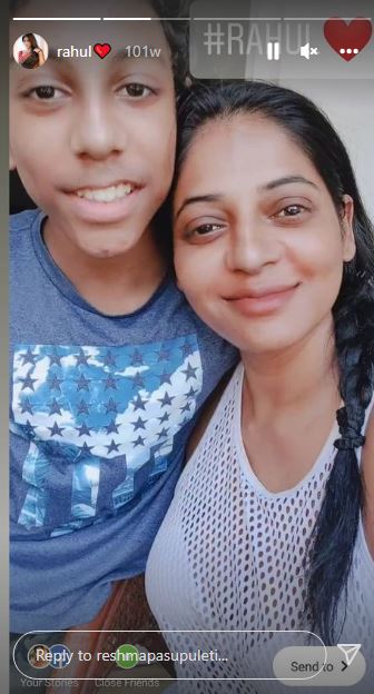 Reshma Pasupuleti and her son Rahul