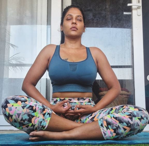 Reshma Pasupuleti does yoga every day