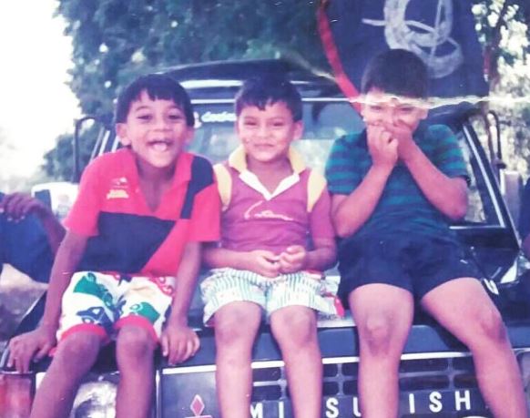 Rohitha Rajapaksa old image with his brothers