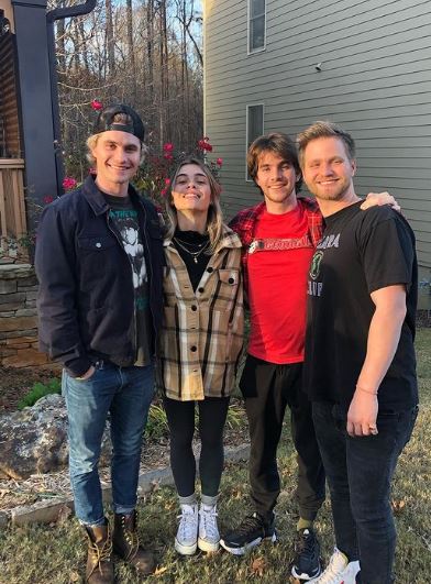Rylie Walker with her brother