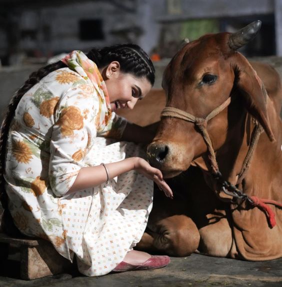 Sapna Choudhary is an animal lover