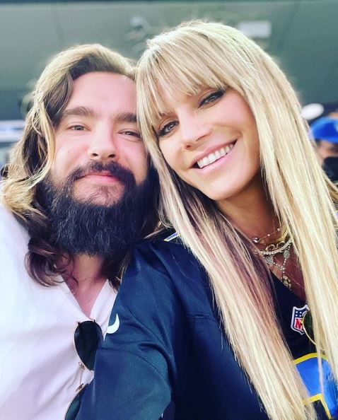 Tom Kaulitz with his wife