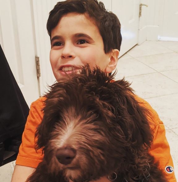 Tyler Wladis and his pet dog