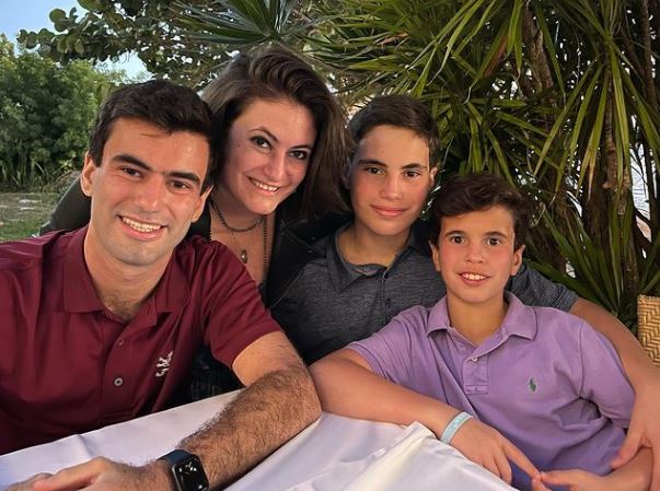 Tyler Wladis with his uncle Harrison Wladis mother Jacqueline Wladis and brother Andrew Wladis