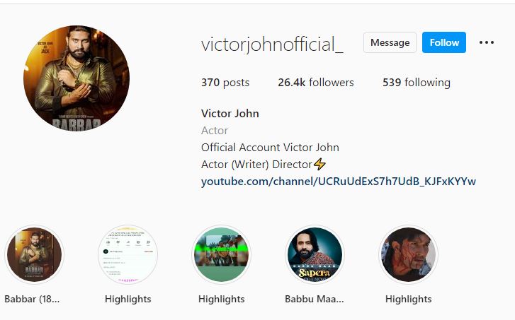 Victor John Instagram