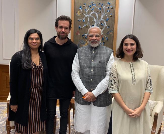 Vijaya Gadde met Indian Prime Minister Narendra Modi