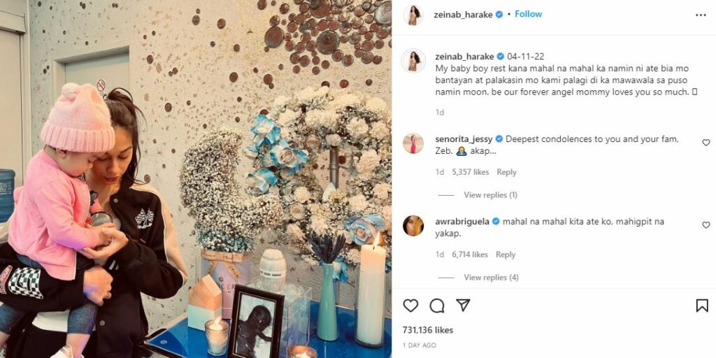 Vlogger, Zeinab suffered a miscarriage and said goodbye to her baby boy